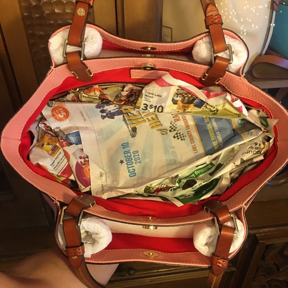 Rare! pale pink Dooney & Bourke Flynn bag in pebbled leather! No longer made! - Picture 11 of 11